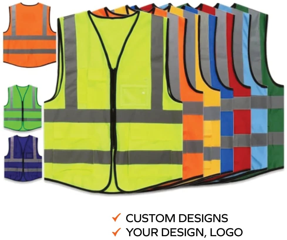Custom high-visibility safety jacket