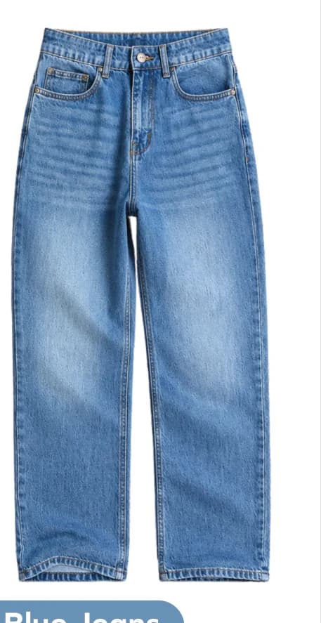 Straight fit denim jeans
